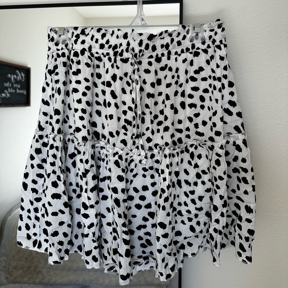 Print mini skirt